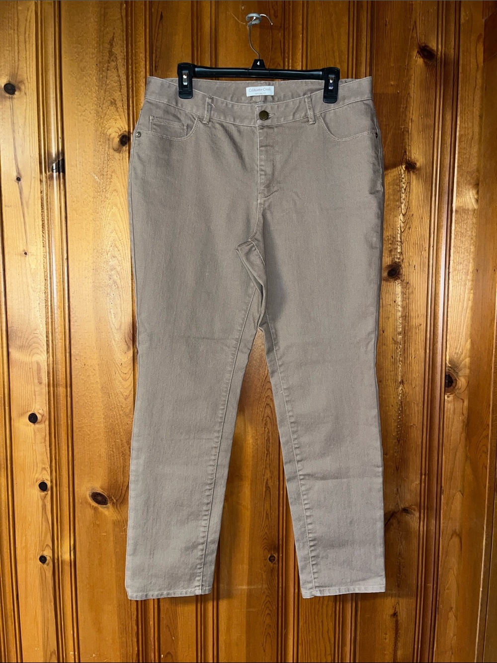 Coldwater Creek Women's Skinny Jeans in Light Taupe